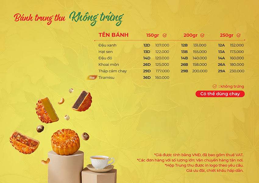 BANH TRUNG THU GIVRAL KHÔNG TRỨNG