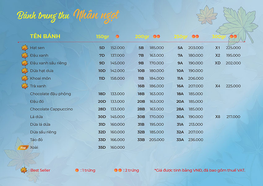 BANH TRUNG THU GIVRAL NHÂN NGỌT